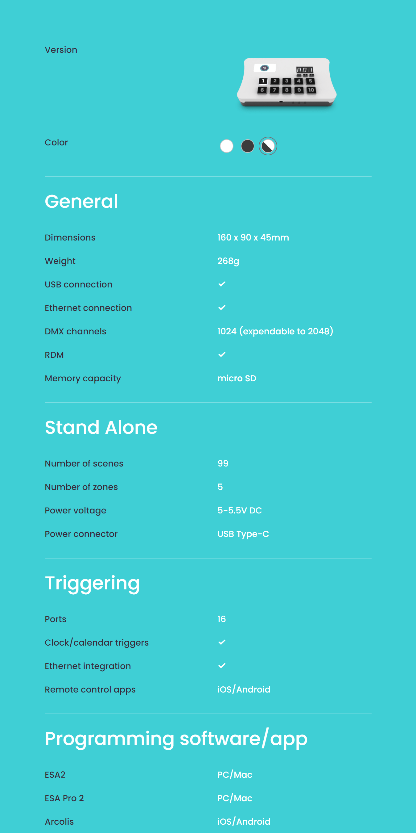 SLESA-U11 контролер за управление на осветление Nicolaudie Architectural | AVStore