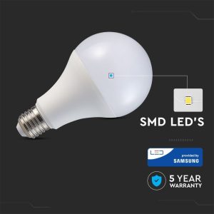 LED крушка 18W E27 3000K Samsung чип VT-298 V-TAC | AVStore