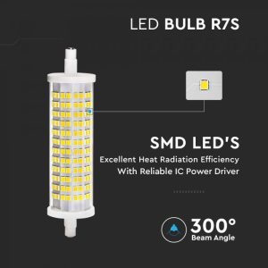 LED крушка 16W R7S 3000K керамична VT-2118 V-TAC | Rotozoom