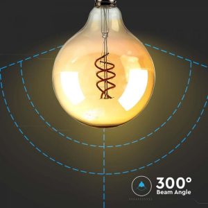 LED крушка 6W E27 G125 1800K филамент VT-2126 V-TAC | AVStore