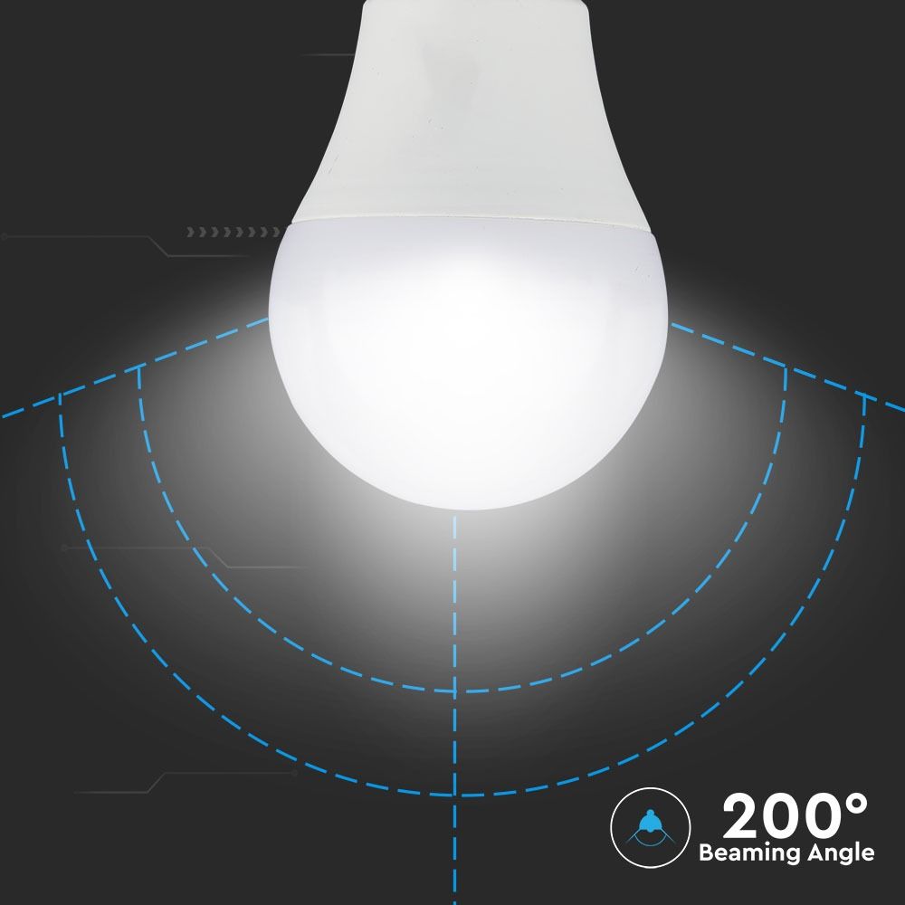 2762 LED крушка 9W E27 6400K микровълнов сензор VT-2219 V-TAC 6 LED крушка 9W E27 6400K микровълнов сензор VT-2219 V-TAC | AVStore