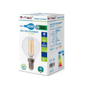 LED крушка 4W E14 4000K филамент VT-1996 V-TAC | AVStore