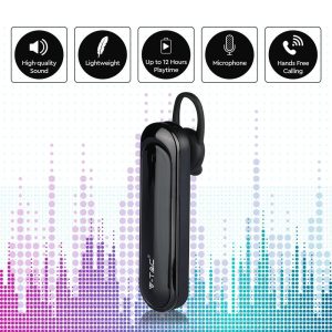 Bluetooth слушалка с микро USB зареждане Wireless Headset VT-6800 V-TAC черна | Rotozoom