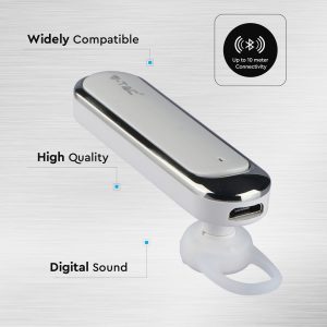 Bluetooth слушалка с микро USB зареждане Wireless Headset VT-6800 V-TAC бяла | Rotozoom