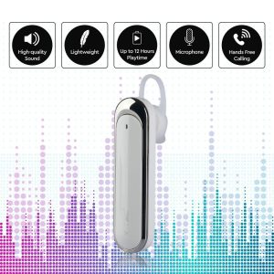 Bluetooth слушалка с микро USB зареждане Wireless Headset VT-6800 V-TAC бяла | Rotozoom