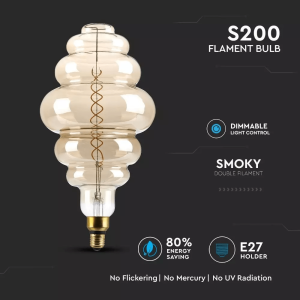 LED крушка 8W E27 опушен двоен филамент VT-2188D V-TAC | AVStore
