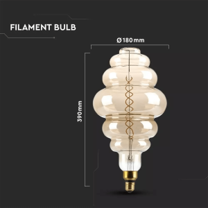 LED крушка 8W E27 опушен двоен филамент VT-2188D V-TAC | AVStore