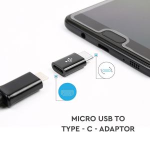 Адаптер MICRO USB към TYPE-C VT-5149 V-TAC черен | AVStore