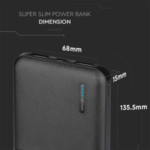 Външна батерия Power Bank, Micro USB 10000 mAh VT-3518 V-TAC черна | AVStore