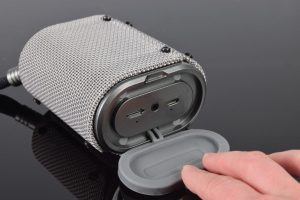 Водоустойчива Bluetooth преносима тонколонка AV:LINK Wave с вградена батерия, сива | Rotozoom