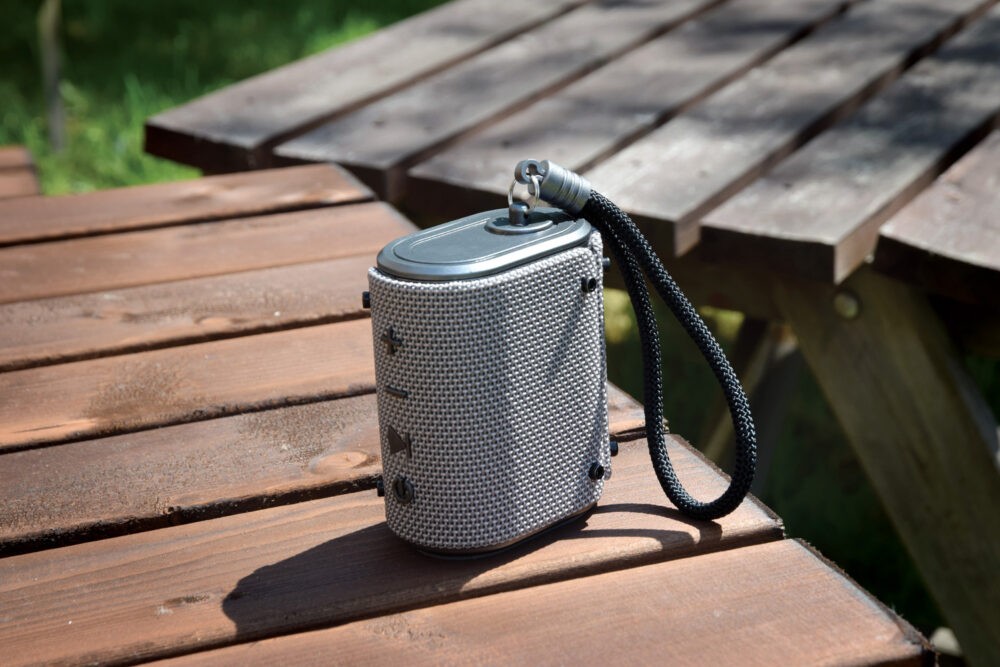 100618UK_LS1 Водоустойчива Bluetooth преносима тонколонка AV:LINK Wave с вградена батерия, сива | Rotozoom