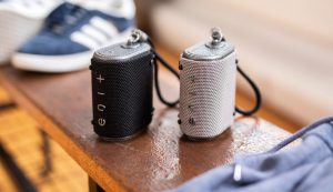 Водоустойчива Bluetooth преносима тонколонка AV:LINK Wave с вградена батерия, сива | Rotozoom