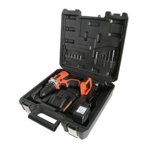 Акумулаторен ударен винтоверт бормашина 18V комплект с куфар, 12 аксесоара, батерия | AVStore