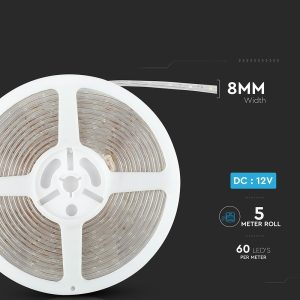 LED лента синя 3.6W/M IP65 12V VT-3528-60 V-TAC ролка 5 метра | AVStore