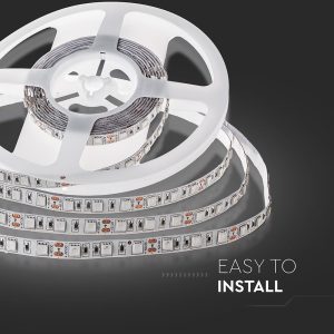 LED лента червена 10.8W/M IP20 12V VT-5050-60 V-TAC ролка 5 метра | AVStore
