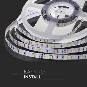 LED лента 4.8W/M 6000K IP20 12V VT-5050-30 V-TAC ролка 5 метра | AVStore