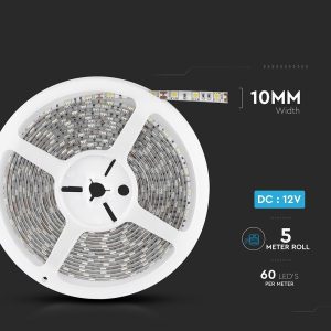 LED лента 10.8W/M RGB IP65 12V VT-5050-60 V-TAC ролка 5 метра | AVStore