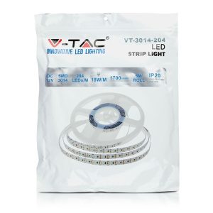 LED лента 18W/M 4500K IP20 12V VT-3014-204 V-TAC ролка 5 метра | AVStore