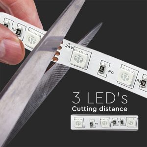 LED лента 9W/M 4000K IP20 24V VT-5050-60 V-TAC ролка 5 метра | AVStore