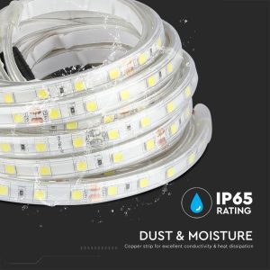 LED лента 9W/M 6400K IP65 24V VT-5050-60 V-TAC ролка 5 метра | AVStore