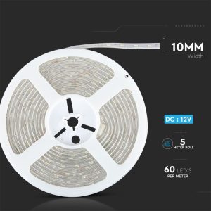 LED лента 9W/M 6400K IP65 24V VT-5050-60 V-TAC ролка 5 метра | AVStore