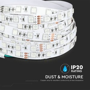 LED лента 9W/M RGB IP20 24V VT-5050-60 V-TAC ролка 10 метра | AVStore