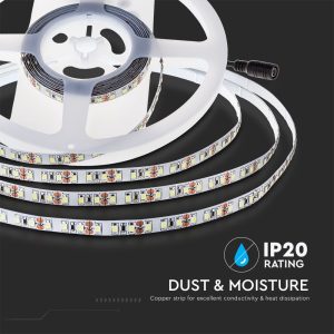 LED лента 7.2W/M 6000K IP20 24V двойно PCB VT-2835-120 ролка 10 метра | AVStore