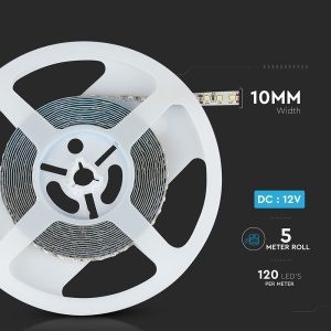 LED лента 12W/M 6500K IP20 12V Samsung чип VT-5-120 V-TAC ролка 5 метра | AVStore