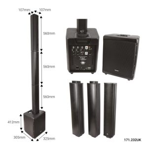Професионална активна аудио система Line-Array Citronic Neolith с вградена батерия | Rotozoom