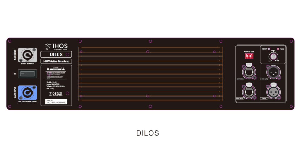 L005819 IHOS Dilos Line Array Loudspeaker 1400W – 4 1400W активна 3-way line array тонколона IHOS Dilos с DSP процесор | Rotozoom