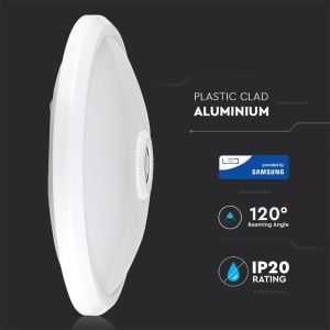 LED плафон със сензор 12W 6400K Ф290 Samsung кръгъл VT-13 V-TAC | AVStore