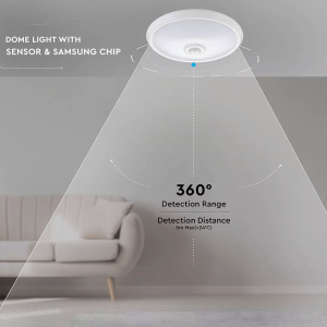 LED плафон със сензор 12W 6400K Ф290 Samsung кръгъл VT-13 V-TAC | AVStore