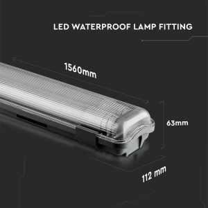 Тяло с LED пури 2X150см. 2x22W 4000K водоустойчиво VT-15022 V-TAC | AVStore