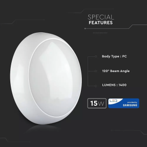 LED плафон 15W 3в1 Ф320 Samsung кръгъл VT-2-17 V-TAC | AVStore