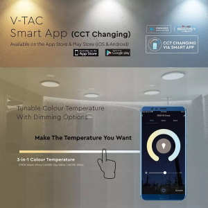 SMART LED плафон 40W Ф467 кръгъл VT-5141 V-TAC | AVStore