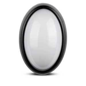 LED плафон черен 8W 3000K овален VT-8014 V-TAC | AVStore