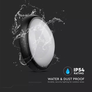 LED плафон черен 8W 3000K овален VT-8014 V-TAC | AVStore
