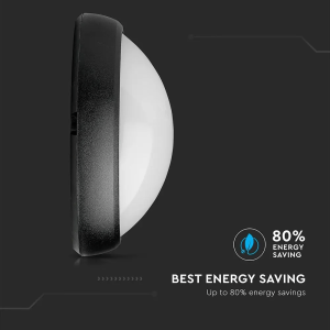 LED плафон черен 8W 3000K овален VT-8014 V-TAC | AVStore