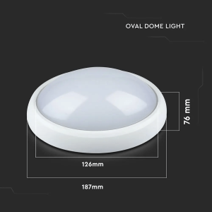 LED плафон бял 8W 3000K овален VT-8014 V-TAC | AVStore