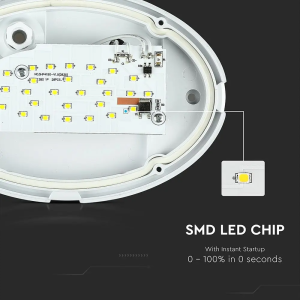 LED плафон бял 8W 3000K овален VT-8014 V-TAC | AVStore