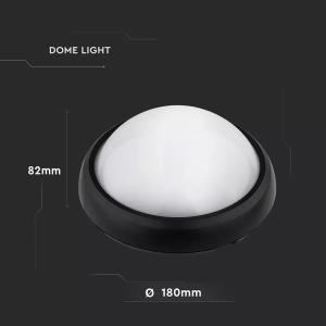 LED плафон черен 8W 3000K Ф180 кръгъл VT-8014 V-TAC | AVStore