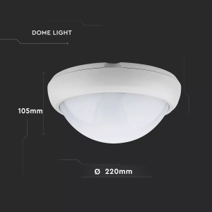 LED плафон бял 12W 3000K Ф220 кръгъл VT-8015 V-TAC | AVStore
