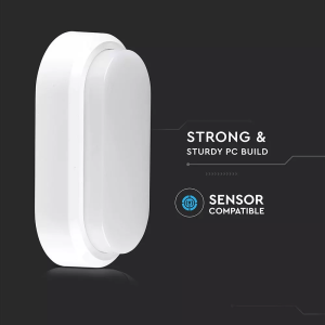 LED плафон бял 8W 3000K овален VT-8038 V-TAC | AVStore