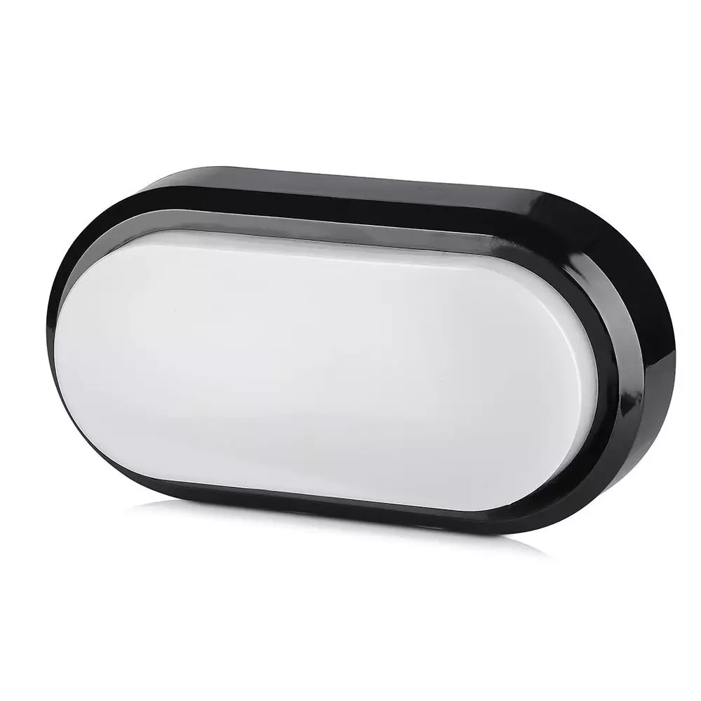 LED плафон черен 8W 3000K овален VT-8038 V-TAC | AVStore
