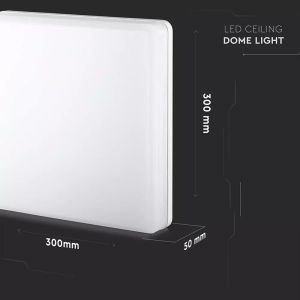 LED плафон 25W 3000K квадратен VT-8066 V-TAC | AVStore