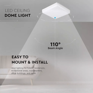 LED плафон 25W 3000K квадратен VT-8066 V-TAC | AVStore