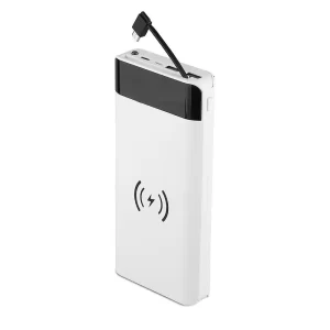 Външна батерия с безжично зареждане Power Bank USB C, Micro USB 20000 mAh VT-3508 V-TAC бяла | AVStore