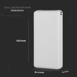 Външна батерия Power Bank USB C, Micro USB 30000 mAh VT-3502 V-TAC бяла | AVStore