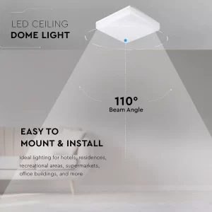 LED плафон 15W 3000K Samsung квадратен VT-8033 V-TAC | AVStore