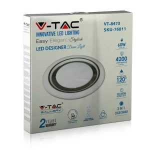 LED плафон 60W 3в1 Ф480 с дистанционно управление кръгъл VT-8473 V-TAC | AVStore